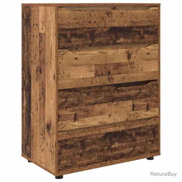 Armoire de rangement lot de 2 rectangulaires pratiques et fonctionnelles 80 x 48 x 105 cm en bois d