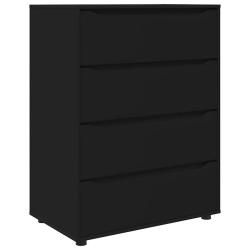 Armoire de rangement lot de 2 fonctionnelles modernes 80 x 48 x 105 cm en bois d'ing&eacute;nierie noir 02