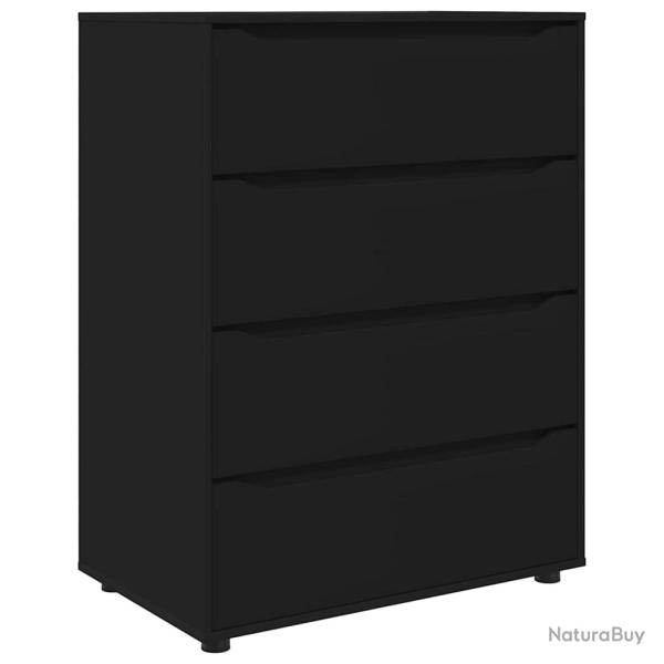 Armoire de rangement lot de 2 fonctionnelles modernes 80 x 48 x 105 cm en bois d'ing�nierie noir 02