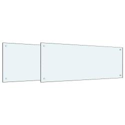 Lot de 2 dosserets de cuisine moderne &eacute;pur&eacute;s 100 x 40 cm thermor&eacute;sistant facile &agrave; installer en verr