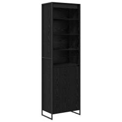 Lot de 2 armoires hautes design industriel 60 x 36 x 200 cm rangement pratique en bois d'ing&eacute;nierie