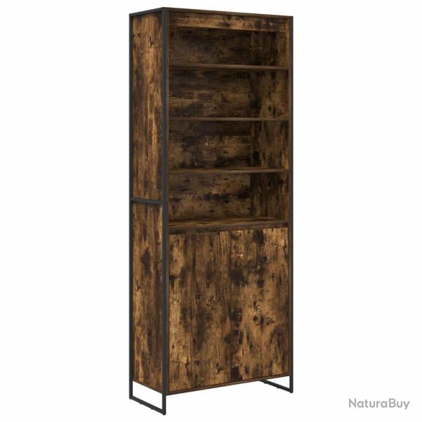 Lot de 2 armoires hautes rectangulaires modernes 79 x 36 x 200 cm avec porte durable en bois d'ing�