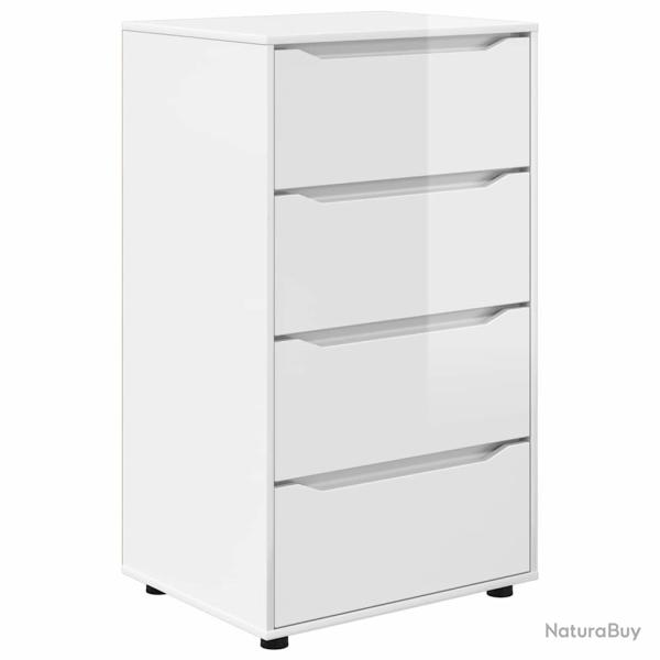 Armoire de rangement lot de 2 modernes fonctionnelles 60 x 48 x 105 cm en bois d'ing�nierie blanc b