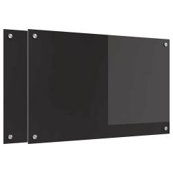 Lot de 2 dosserets de cuisine moderne 80 x 50 cm esth&eacute;tique &eacute;l&eacute;gante r&eacute;sistant &agrave; la chaleur en verr