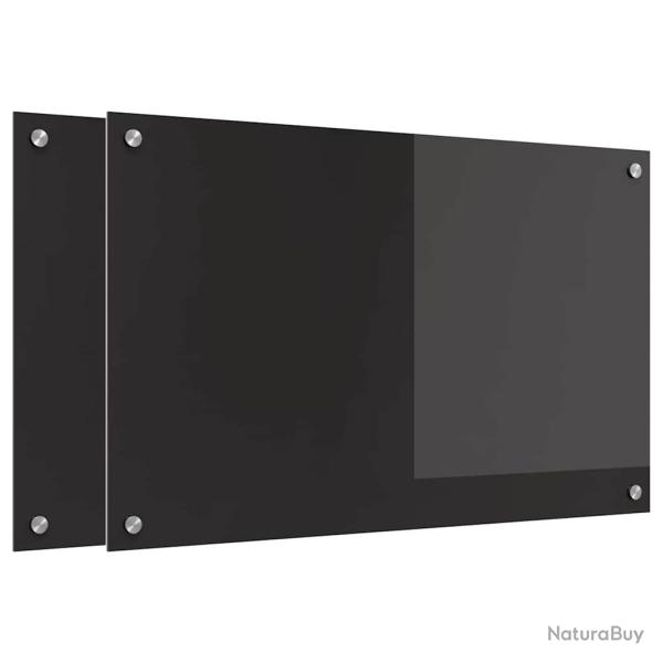 Lot de 2 dosserets de cuisine moderne 80 x 50 cm esth�tique �l�gante r�sistant � la chaleur en verr