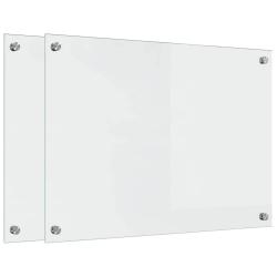 Lot de 2 dosserets de cuisine modernes 70 x 50 cm finition &eacute;l&eacute;gante facile &agrave; nettoyer en verre trem
