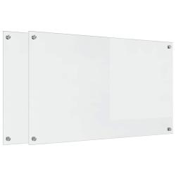 Lot de 2 dosserets de cuisine en verre tremp&eacute; 100 x 60 cm durable et thermor&eacute;sistant design minimal
