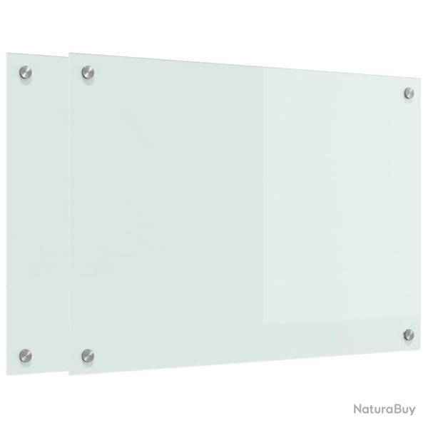 Lot de 2 dosserets de cuisine modernes 70 x 50 cm durables esth�tique minimaliste en verre tremp� b