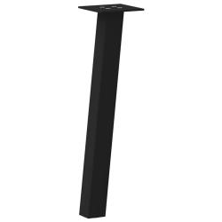 Lot de 4 pieds de table basse design moderne 30 cm avec patins anti-rayures en acier noir 02_0056781