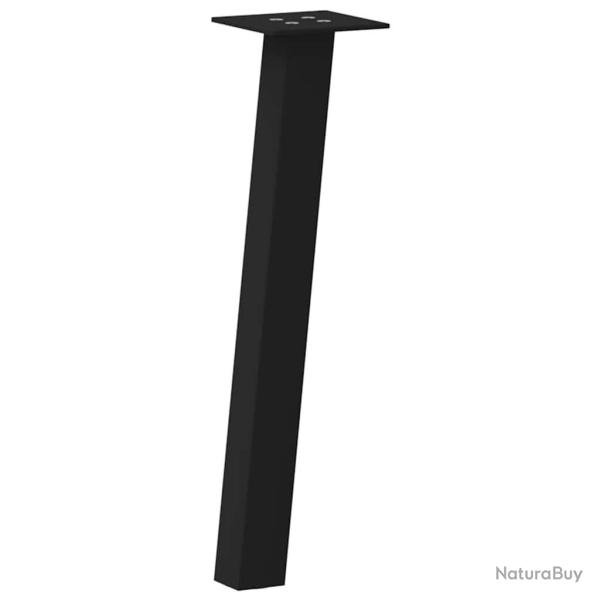 Lot de 4 pieds de table basse design moderne 30 cm avec patins anti-rayures en acier noir 02_0056781