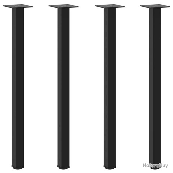 Lot de 4 pieds de table console g�om�triques r�glables 72-74 cm en acier thermolaqu� noir 02_0056753