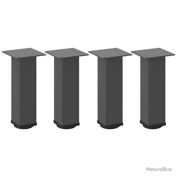 Lot de 4 pieds de table basse r�glables 30-32 cm acier anthracite moderne pratique 02_0056759
