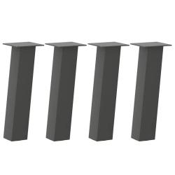 Lot de 4 pieds de table basse 42 cm esth&eacute;tique moderne pratique en acier anthracite 02_0056799