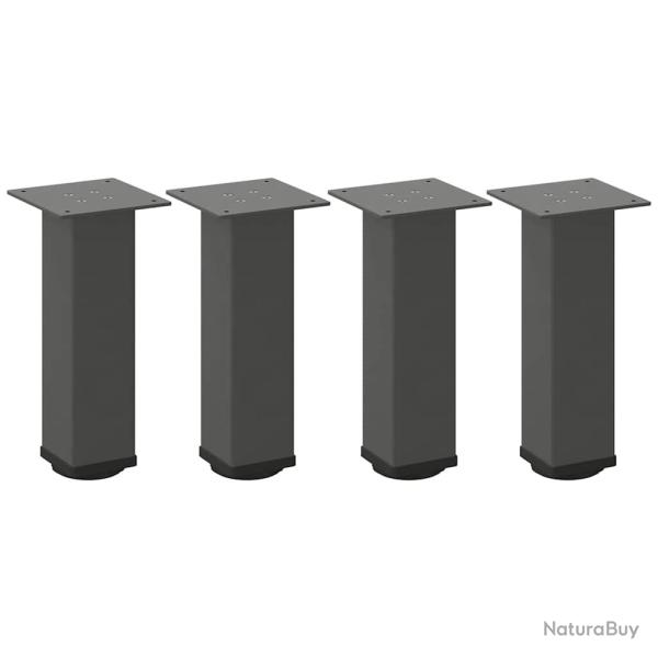Lot de 4 pieds de table basse modernes r�glables 42 x 44 cm en acier anthracite 02_0056763