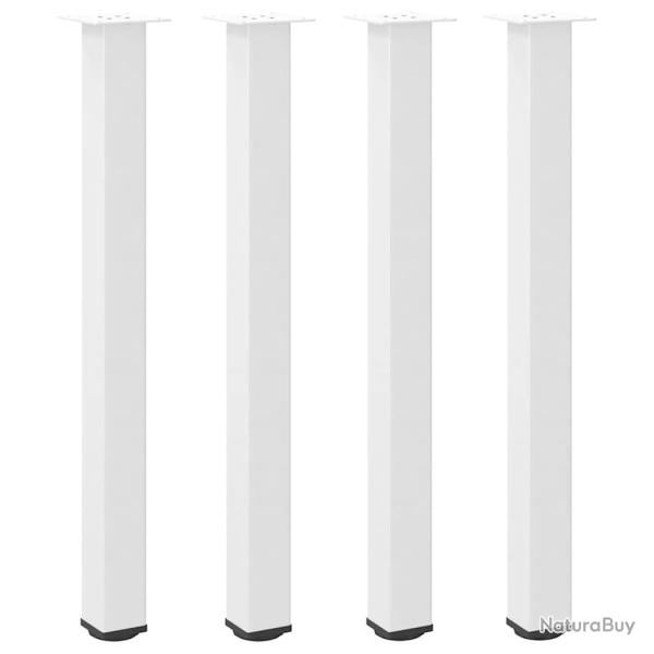 Lot de 4 pieds de table de bar 90 x 92 cm avec patins r�glables design moderne en acier blanc 02_00