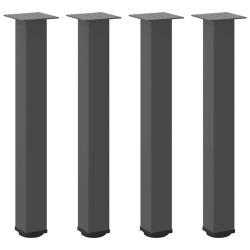 Lot de 4 pieds de table console ajustables 72-74 cm design moderne finition &eacute;l&eacute;gante en acier anthr