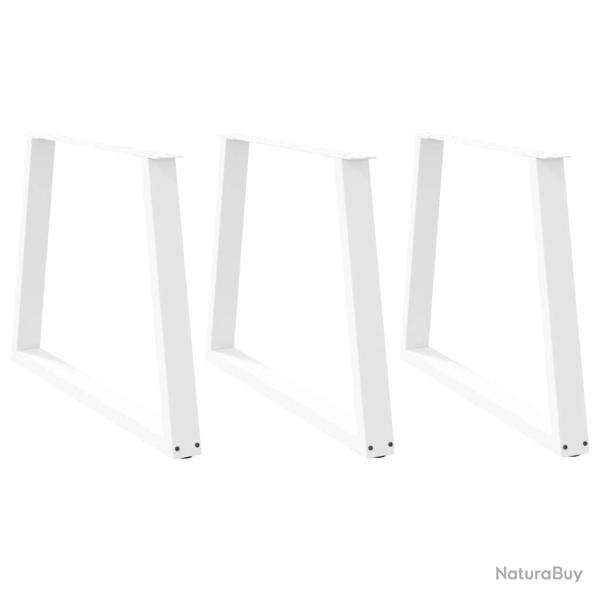 Lot de 3 pieds de table g�om�triques r�glables 90 x 73 cm design moderne salle � manger en acier bl
