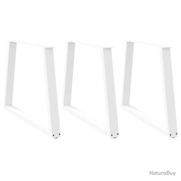 Lot de 3 pieds de table � manger en V 100 x 72-73,3 cm design moderne avec niveau r�glable en acier