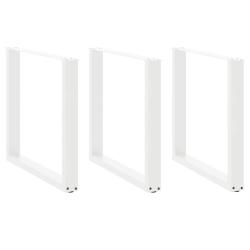 Lot de 3 pieds de table &agrave; manger en U 90 x 73 cm robuste avec niveleurs ajustables design moderne e