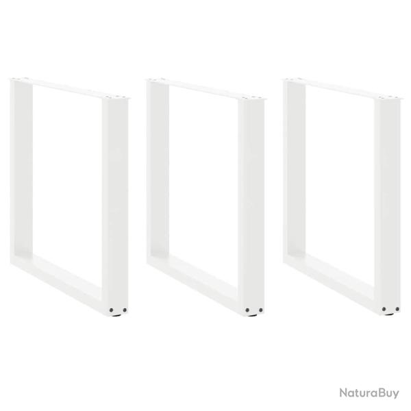 Lot de 3 pieds de table � manger en U 90 x 73 cm robuste avec niveleurs ajustables design moderne e