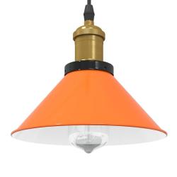 Lampe suspendue vintage r&eacute;glable hauteur 22 x 10 cm &eacute;clairage personnalisable design moderne en m&eacute;t