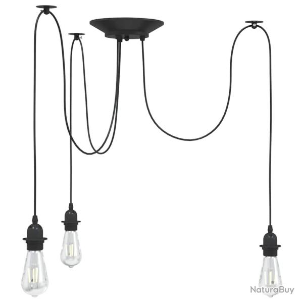 Lampe suspendue vintage r�glable hauteur 150 x 20 cm 3 porte-lampes design �l�gant salle � manger e