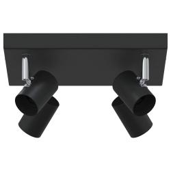 Spot de plafond design moderne pivotable int&eacute;rieur 26,5 x 26 x 11,5 cm en m&eacute;tal noir 02_0058294