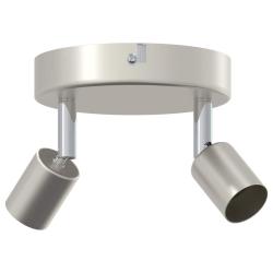 Spot de plafond moderne r&eacute;glable int&eacute;rieur 12 x 12 x 8 cm en acier nickel bross&eacute; 02_0058314