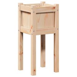 Cache-pot de jardin rectangulaire moderne 31 x 31 x 70 cm id&eacute;al pour fleurs en bois de pin massif n