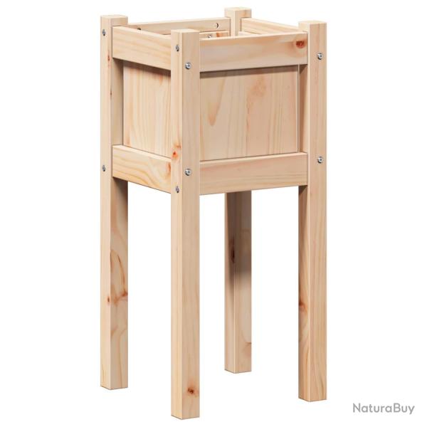 Cache-pot de jardin rectangulaire moderne 31 x 31 x 70 cm id�al pour fleurs en bois de pin massif n