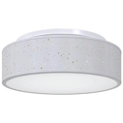 Lampe de plafond moderne style minimaliste pour salon chambre bureau 38 x 38 x 13,5 cm en tissu gri