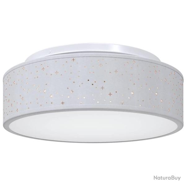 Lampe de plafond moderne style minimaliste pour salon chambre bureau 38 x 38 x 13,5 cm en tissu gri