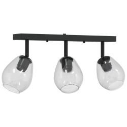 Spot de plafond moderne ajustable int&eacute;rieur 54 x 13 x 26 cm ambiance cosy en verre noir 02_0058435