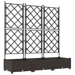 Lot de 3 cache-pots de jardin modernes durables 120 x 40 x 125,5 cm en acier marron 02_0058514