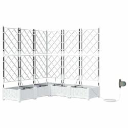 Lot de 5 cache-pots modernes pour jardin ext&eacute;rieur 120 x 120 x 126 cm avec syst&egrave;me d'irrigation en