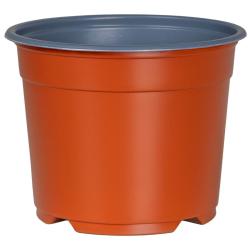 Lot de 200 pots &agrave; fleurs cylindriques 15 x 12,5 cm l&eacute;gers et durables en plastique c&eacute;ramique 02_005