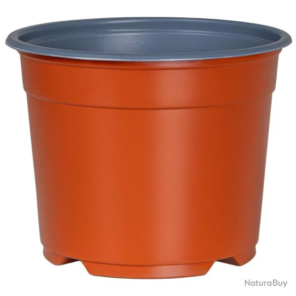 Lot de 200 pots � fleurs cylindriques 15 x 12,5 cm l�gers et durables en plastique c�ramique 02_005