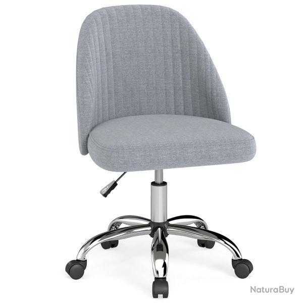 Chaise de bureau sans accoudoirs 60 x 60 x 74-83 cm r�glable en hauteur pivotante design moderne en