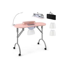 Table de manucure pliante avec collecteur de poussi&egrave;re 90 x 43 x 73 cm portable design ergonomique