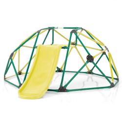 D&ocirc;me d'escalade avec toboggan pour enfants 241,5 x 183 x 91,5 cm d&eacute;veloppement moteur moderne en m&eacute;