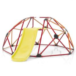 D&ocirc;me d'escalade avec toboggan pour enfants 241,5 x 183 x 91,5 cm jeu polyvalent ext&eacute;rieur int&eacute;rieur