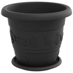 Lot de 24 pots de plantes cylindriques modernes 26 x 21.5 cm d&eacute;coration int&eacute;rieure ext&eacute;rieure en pl