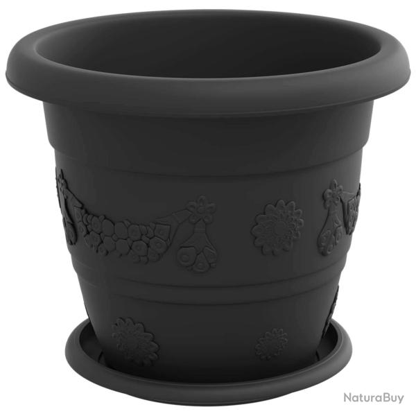 Lot de 24 pots de plantes cylindriques modernes 26 x 21.5 cm d�coration int�rieure ext�rieure en pl