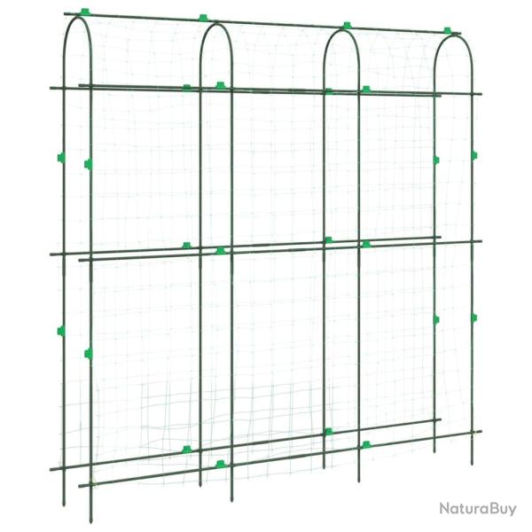 Treillis de jardin en forme de U ajustable pour plantes grimpantes 181 x 31 x 182,5 cm en acier ver