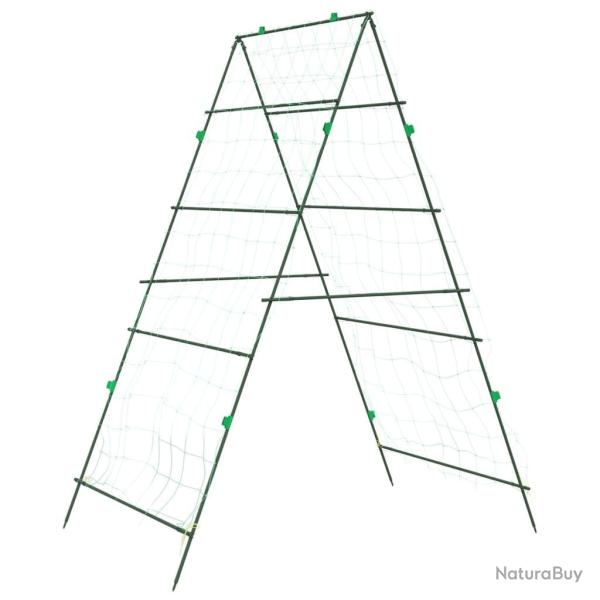 Treillis de jardin en A pour plantes grimpantes ajustable 99 x 90 x 175,5 cm style moderne en acier