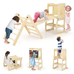 Ensemble de jouets d'escalade 7 en 1 pour tout-petits 135 x 60 x 77 cm &eacute;volutif am&eacute;nageable design