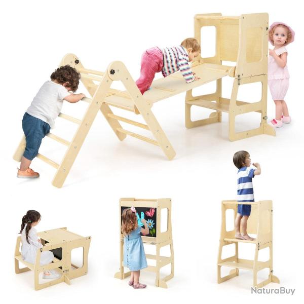 Ensemble de jouets d'escalade 7 en 1 pour tout-petits 135 x 60 x 77 cm �volutif am�nageable design