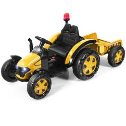 Tracteur &eacute;lectrique avec remorque 151 x 68 x 70 cm s&eacute;curit&eacute; garantie et lecteur MP3 design moderne