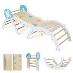 Ensemble d'escalade 7 en 1 pour enfants dimensions 190 x 55 x 57 cm s&eacute;curit&eacute; accrue ambiance nautiq