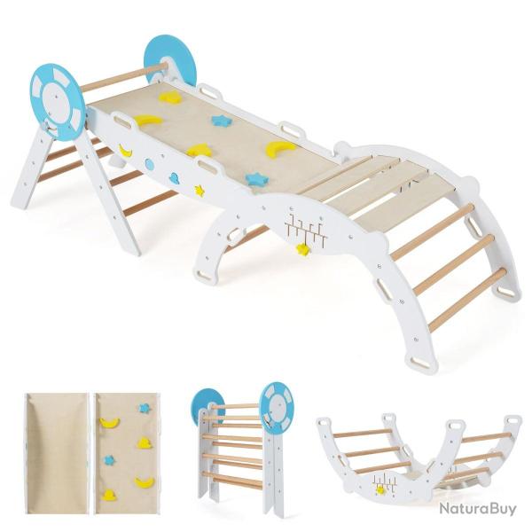 Ensemble d'escalade 7 en 1 pour enfants dimensions 190 x 55 x 57 cm s�curit� accrue ambiance nautiq